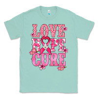 Seafoam Love Hope Cure Cancer Awareness Classic Tee - HowdyJamesFarm