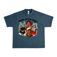 Midnight Navy hanging with my gnomies Urban Heavy Tee - CowGirlArtShop
