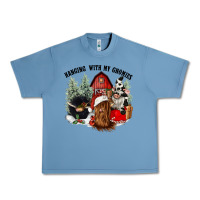 Pebble Blue hanging with my gnomies Urban Heavy Tee - CowGirlArtShop