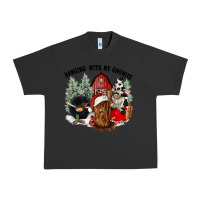 Pigment Black hanging with my gnomies Urban Heavy Tee - CowGirlArtShop