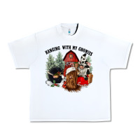 White hanging with my gnomies Urban Heavy Tee - CowGirlArtShop
