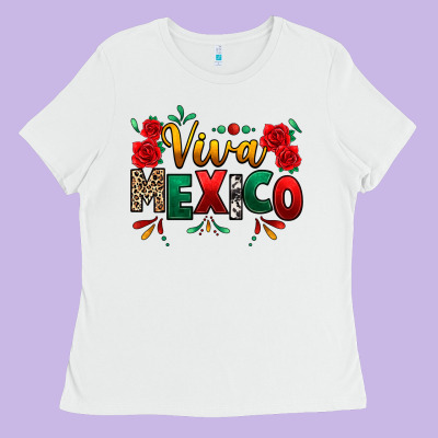Viva Mexico Cinco De Mayo Ladies Tee Designed By Texasbilliewilder