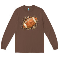 Chestnut American Football Leopard Long Sleeve Tee - CowCowDesign
