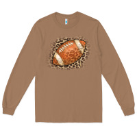 Toasted Coconut American Football Leopard Long Sleeve Tee - CowCowDesign