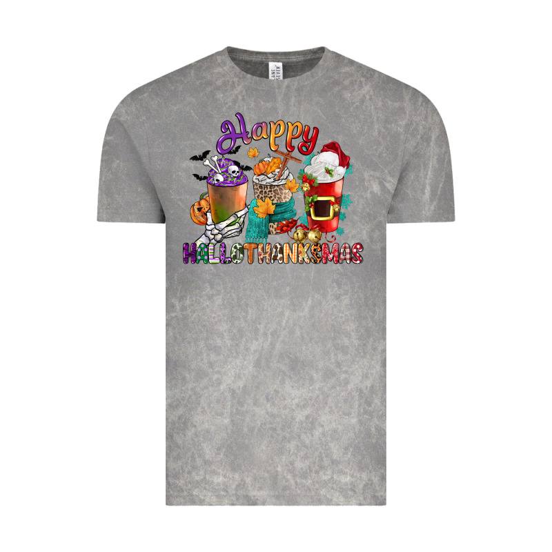Hallothanksmas Coffee Cups Vintage Tee by CowGirlArtShop | Teevron