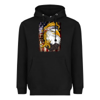 Black american mullet   eagle Heavyweight Hoodie - BarkalooDesign