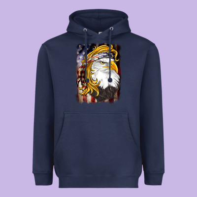 American Mullet   Eagle Heavyweight Hoodie Designed By Barkaloodesign