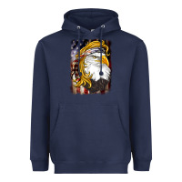 Navy american mullet   eagle Heavyweight Hoodie - BarkalooDesign
