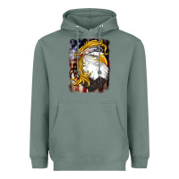 Sage american mullet   eagle Heavyweight Hoodie - BarkalooDesign