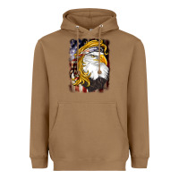 Toasted Coconut american mullet   eagle Heavyweight Hoodie - BarkalooDesign