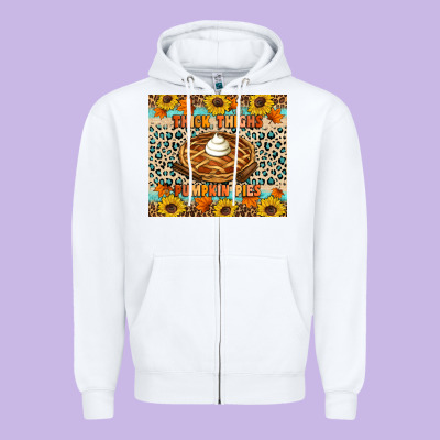 Thick Thighs Pumpkin Pies Zipper Hoodie Designed By Artiststas