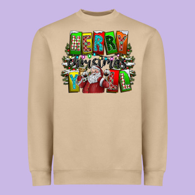 Merry Christmas Yall Heavyweight Sweatshirt Designed By Cowhidedigitalart