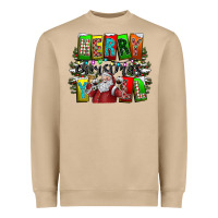 Mushroom merry christmas yall Heavyweight Sweatshirt - CowhideDigitalArt