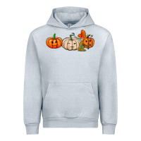 Heather Grey pumpkins face Urban Hoodie - AdoDesignShop