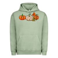 Pigment Oil Green pumpkins face Urban Hoodie - AdoDesignShop