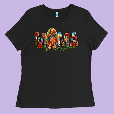 Our Lady Of Guadalupe Mama Ladies Tee Designed By Texasbilliewilder