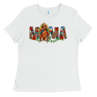 White Our Lady of Guadalupe Mama Ladies Tee - texasbilliewilder