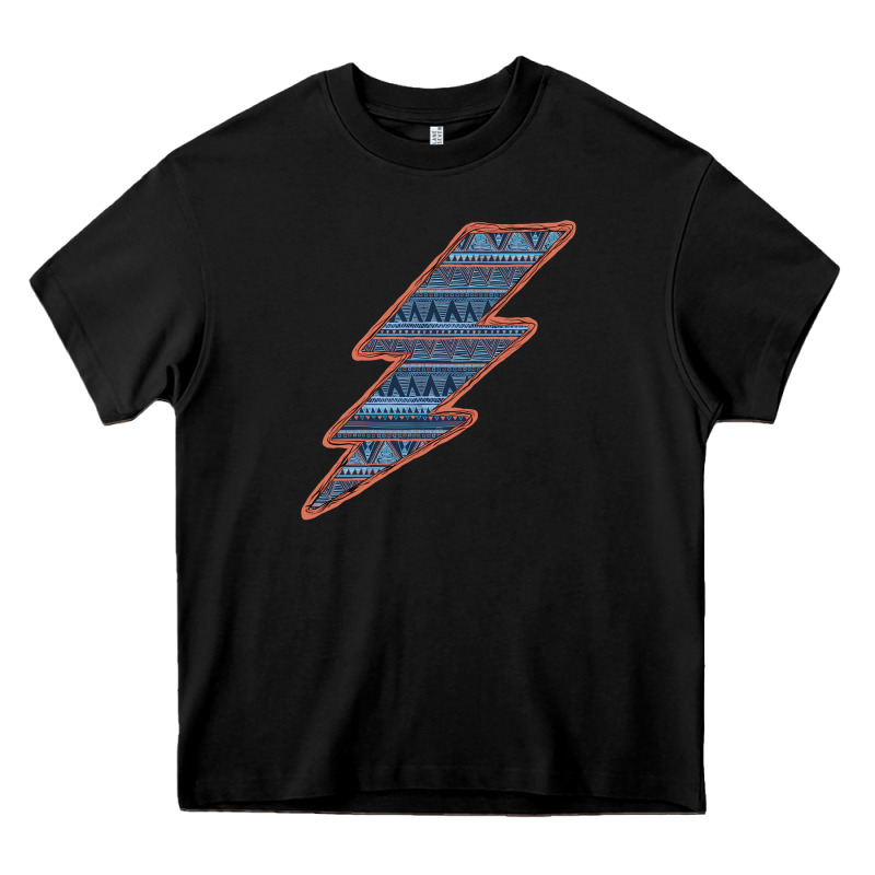 Western Orange Border Aztec Lightning Heavy Core Tee by Bettercallsaul | Teevron