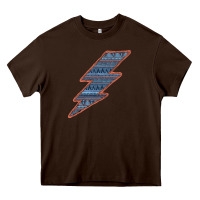 Chocolate Brown Western Orange Border Aztec Lightning Heavy Core Tee - Bettercallsaul