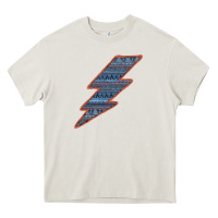 Cream Western Orange Border Aztec Lightning Heavy Core Tee - Bettercallsaul