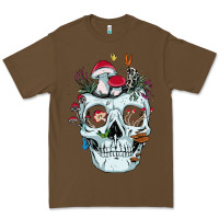 Cacao halloween skull collector mushrooms flowers and butterflies sweatshirt Premium Tee - trangStudio