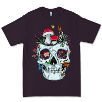 Halloween Skull Collector Mushrooms Flowers And Butterflies Sweatshirt Premium Tee | Teevron