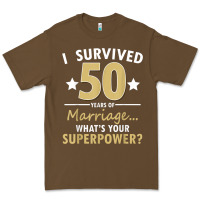 Cacao 50 years of marriage superpower 50th wedding anniversary Premium Tee - trangStudio