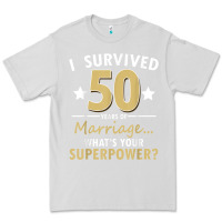 Dove Grey 50 years of marriage superpower 50th wedding anniversary Premium Tee - trangStudio