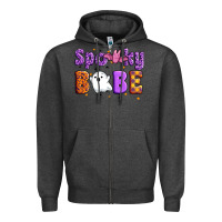Charcoal Heather spooky babe Zipper Hoodie - Artiststas