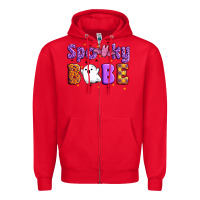 Red spooky babe Zipper Hoodie - Artiststas