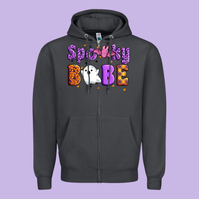 Spooky Babe Zipper Hoodie Designed By Artiststas