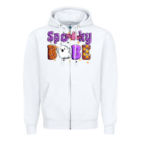 White spooky babe Zipper Hoodie - Artiststas
