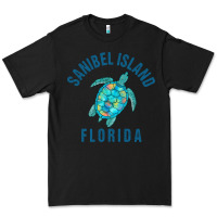 Black sanibel island beach design  sea turtle illustration gift pullover hoo Premium Tee - trangStudio