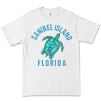 Sanibel Island Beach Design  Sea Turtle Illustration Gift Pullover Hoo Premium Tee | Teevron