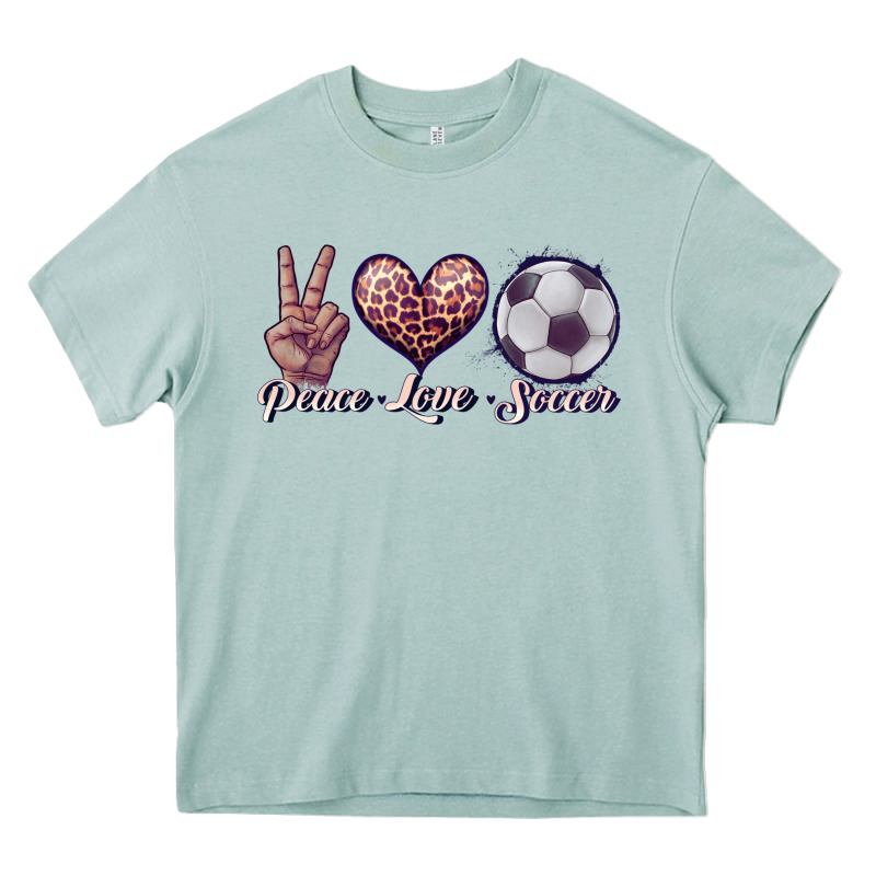 Peace Love Soccer Heavy Core Tee by JahusDesignShop | Teevron