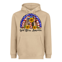 God Bless America  Rainbow Heavyweight Hoodie | Teevron