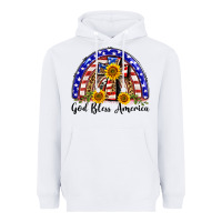 White god bless america  rainbow Heavyweight Hoodie - BarkalooDesign