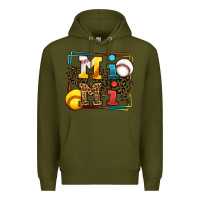 Army Green Baseball and Softball mimi Premium Hoodie - LillyAllenDesigns