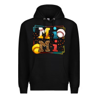 Black Baseball and Softball mimi Premium Hoodie - LillyAllenDesigns