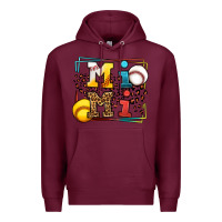 Burgundy Baseball and Softball mimi Premium Hoodie - LillyAllenDesigns