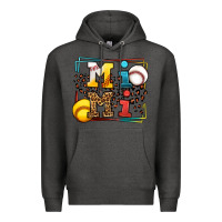 Charcoal Heather Baseball and Softball mimi Premium Hoodie - LillyAllenDesigns