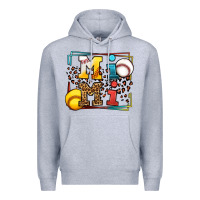 Heather Grey Baseball and Softball mimi Premium Hoodie - LillyAllenDesigns