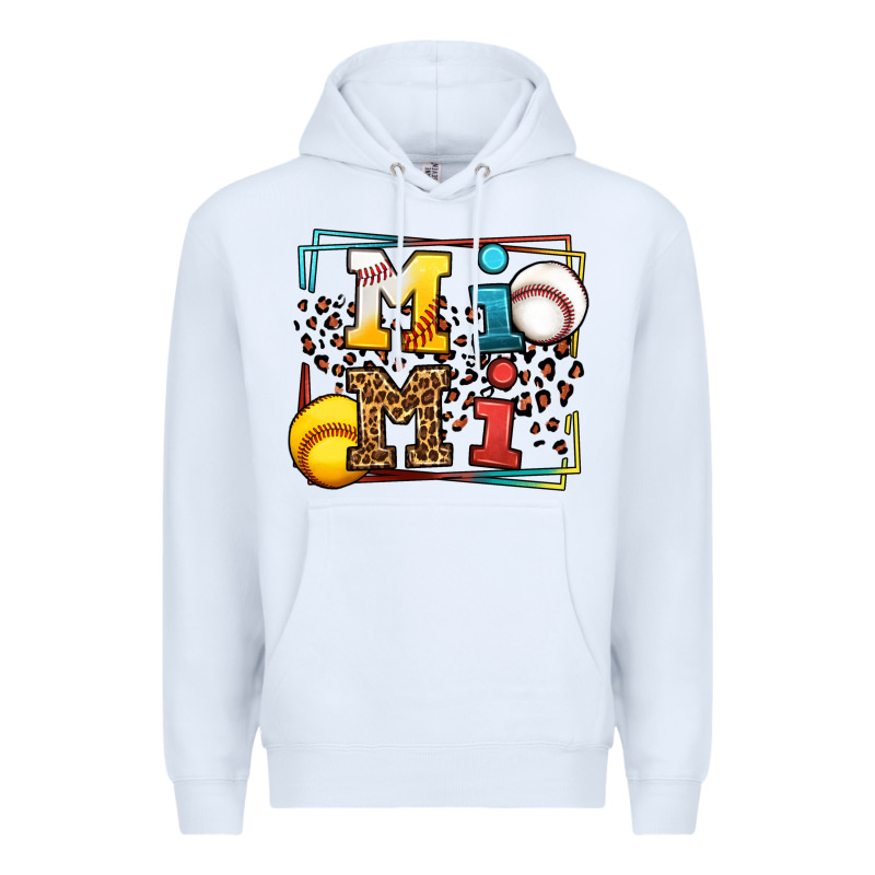 Baseball And Softball Mimi Premium Hoodie by LillyAllenDesigns | Teevron
