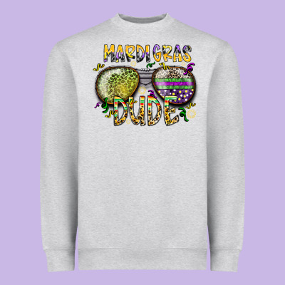 Mardi Gras Dude Heavyweight Sweatshirt Designed By Sublimationcraftshop
