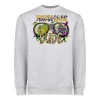 Heather Grey mardi gras dude Heavyweight Sweatshirt - SublimationCraftShop