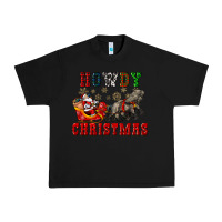 Black howdy christmas with santa riding his sleighs Urban Heavy Tee - CowGirlArtShop