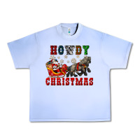 Grape Ice howdy christmas with santa riding his sleighs Urban Heavy Tee - CowGirlArtShop