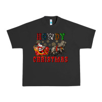 Pigment Black howdy christmas with santa riding his sleighs Urban Heavy Tee - CowGirlArtShop