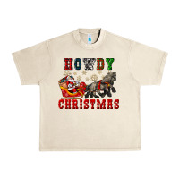 Sandshell howdy christmas with santa riding his sleighs Urban Heavy Tee - CowGirlArtShop