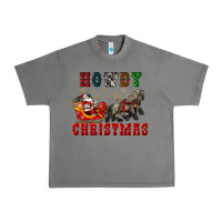 Tornado howdy christmas with santa riding his sleighs Urban Heavy Tee - CowGirlArtShop